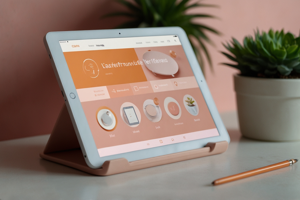 jak stworzyć skuteczny landing page - tablet stojący na biurku