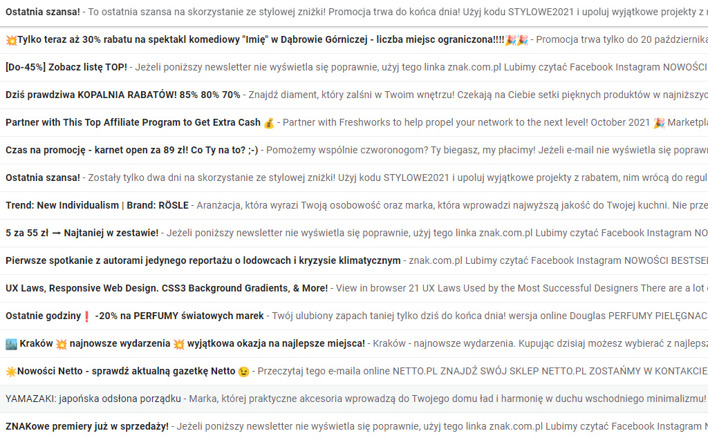 Preheader - drobnostka, o której musisz pamiętać